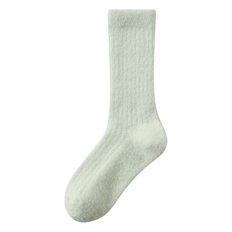 Women's Autumn and Winter Fleece and Thickened Warm Fleece Postpartum Socks, Simple and Versatile Sleep Socks, Pile Socks