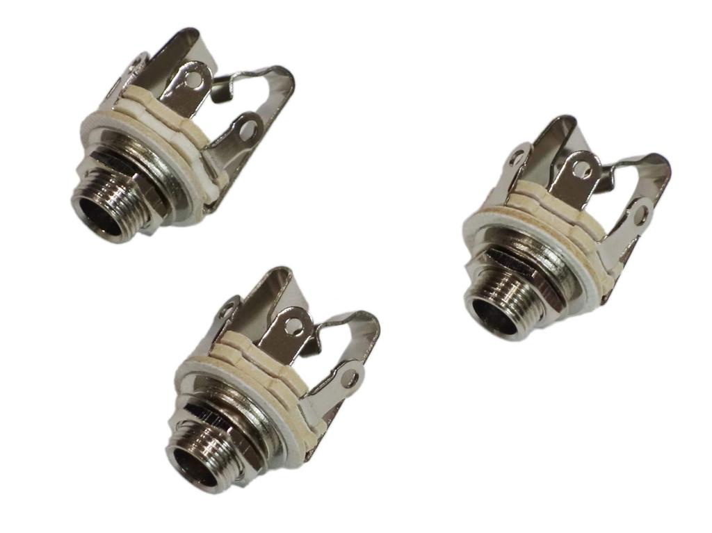 Stereo Jack For Open Jack Female For Phone Plug For Making Effector Homemade of 6.35mm Input/Output Guitar/Bass (Set 3)