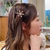 Elegant Snowflake Hair Clips Gold/Silver Sparkling Crystal Hairpin Snowflake Shape Barrette Closure Rhinestone Barrette