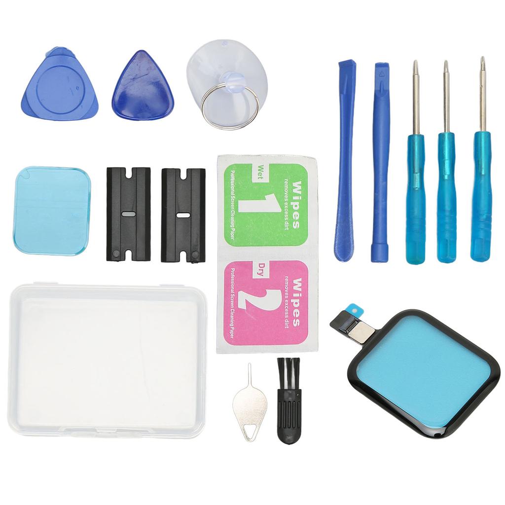 Watch Front Glass Lens Replacement Watch Screen Repair Kit Touch Screen Digitizer Glass for IOS Watch S5 SE 44mm 1.73in