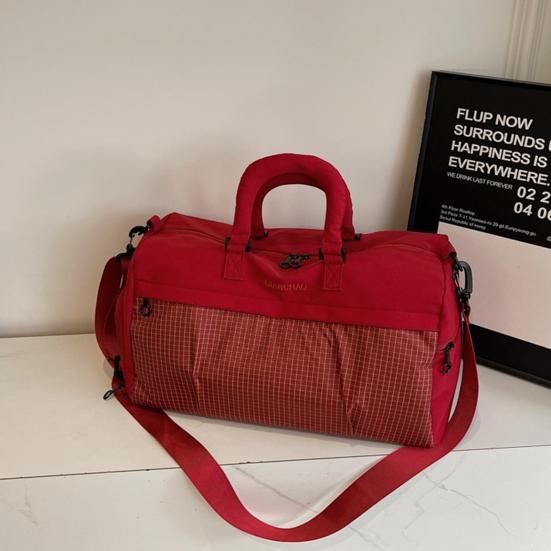 Women Gym Tote Duffle Bag with Wet Pocket And Shoe Compartment Nylon Weekender Bag Overnight Tote for Travel Fitness Dance