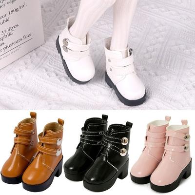 Für 18-Zoll-Puppe PU-Leder Spielhaus-Zubehör Puppe trägt Schuhe 1/3 Puppenstiefel Stoffschuhe