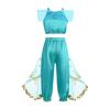 Jasmine Princess 2-Piece Dress Costume, Multiple Accessories, 150cm/8-9 Years, Turquoise