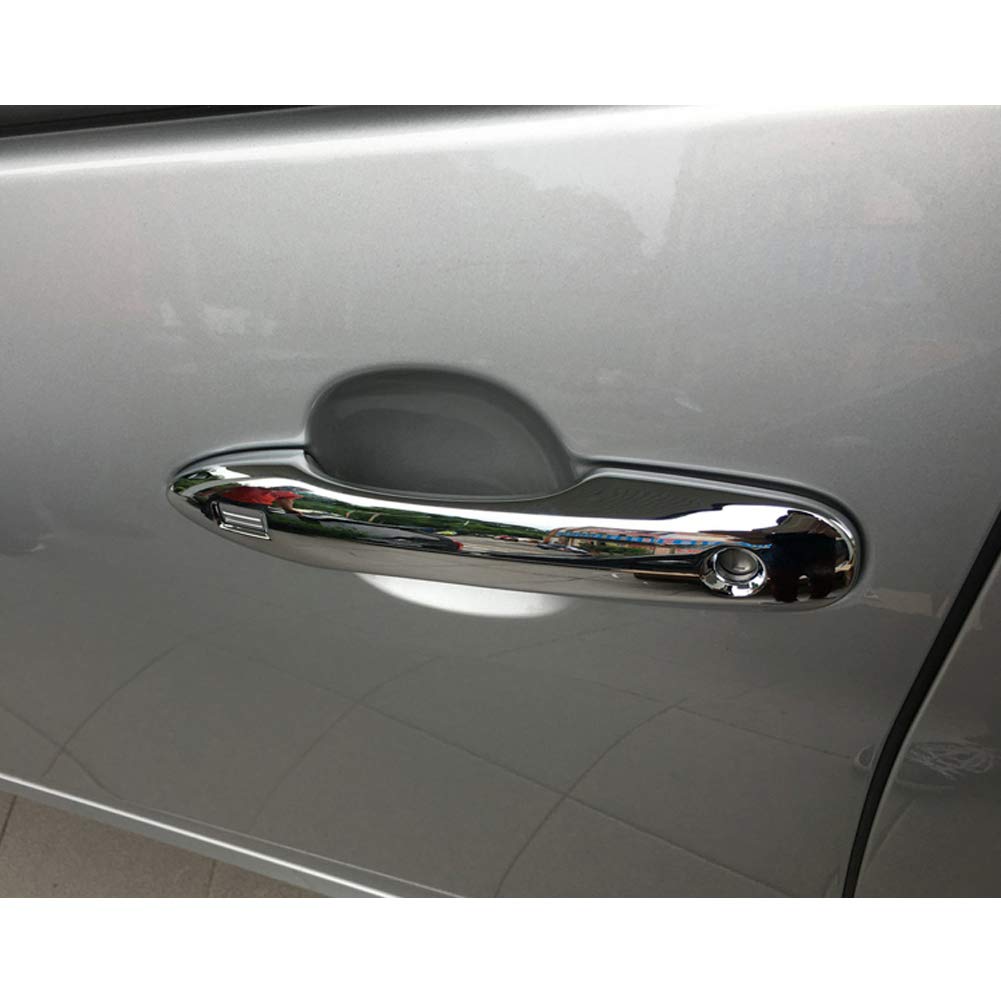 RUIQ Chrome Outer Door Handle Covers Coverage for Toyota Yaris and Yaris Cross (Full Type) (10 Series)