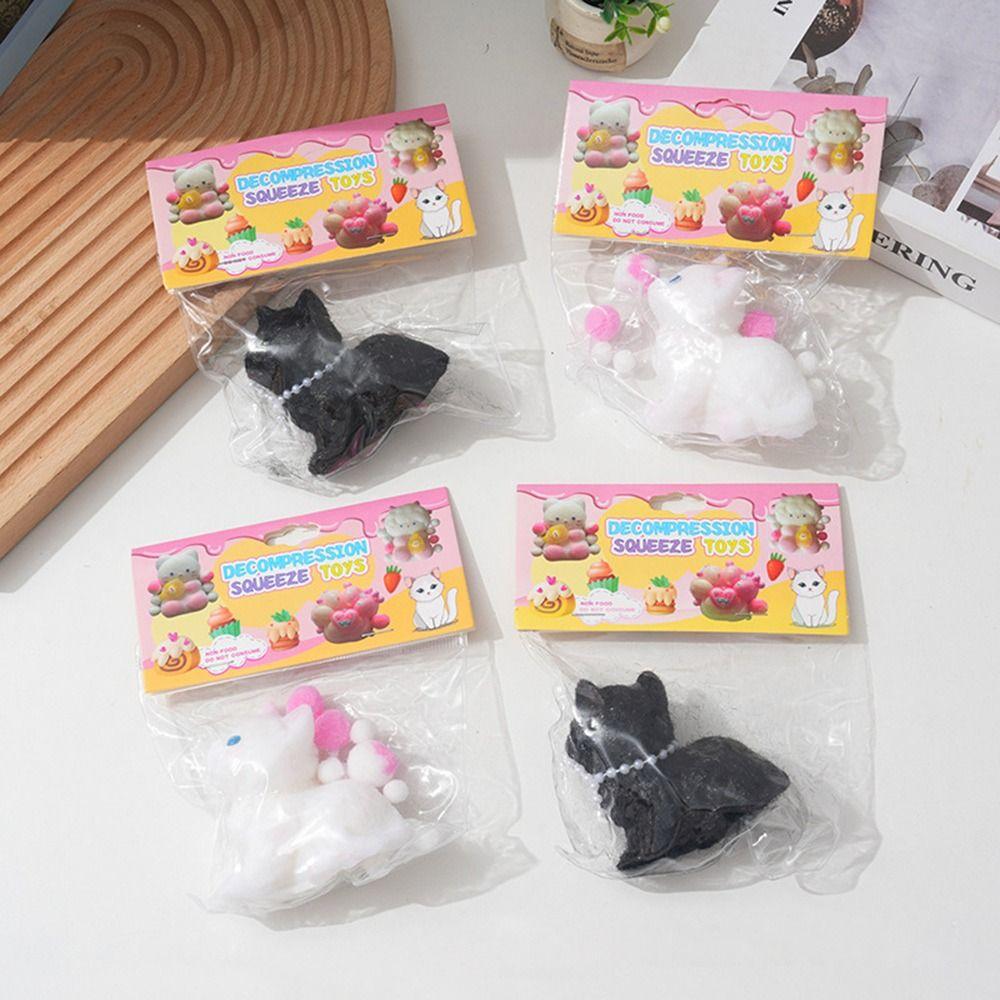 Release Cat Stress Relief Squeeze Ball Cartoon Relax Toys Soft Squeeze Cat Toys