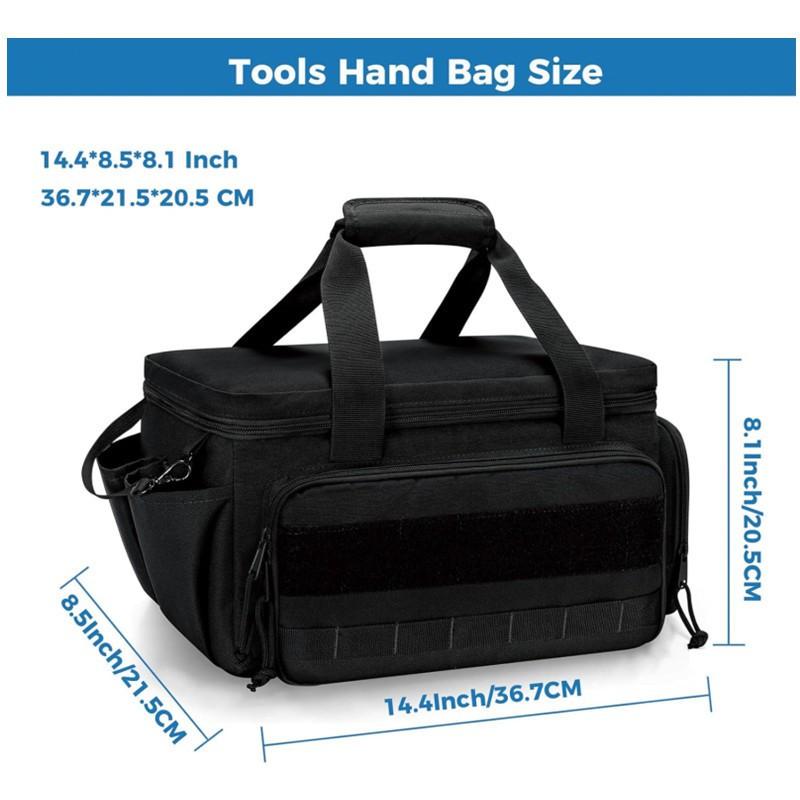 Heavy Duty Oxford Tool Bag Electricians Mechanics Gardeners Large Capacity Handheld Organizer With Zipper