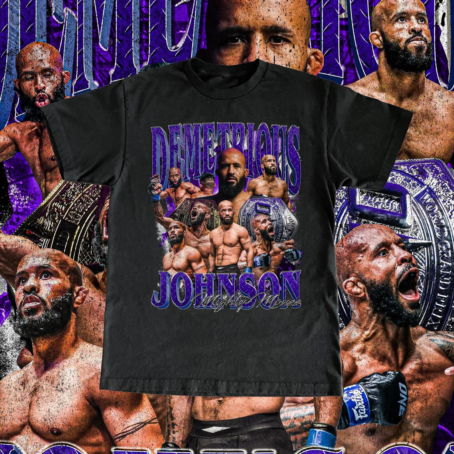 Demetrious Johnson High Quality T Shirt UFC Fan Mighty Mouse Custom Vintage Design 2XL