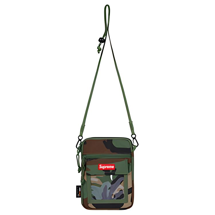 

New Supreme Nylon Crossbody Bags Regular Unisex Green Camouflage SUP-SS19-918 13.5*1.5*17.5CM