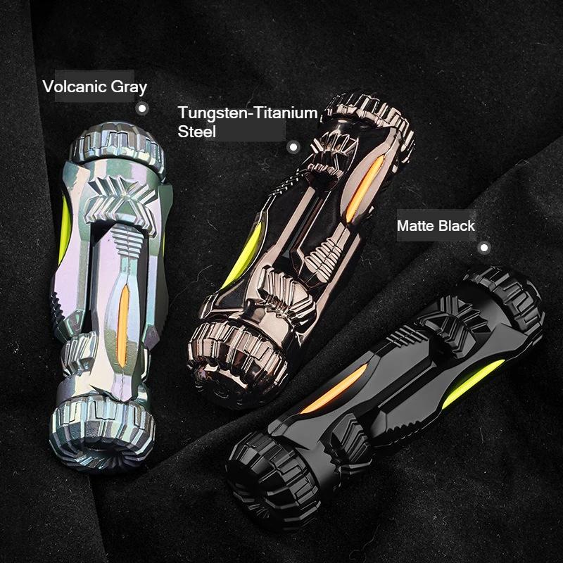 Ein-Tasten-Feuer-Auswurf Mini-Stressabbau-Werfer Legierung Spielzeugpistole mit Zielscheibe Schale Plastikkugeln UV-Taschenlampe Fidget Spinner