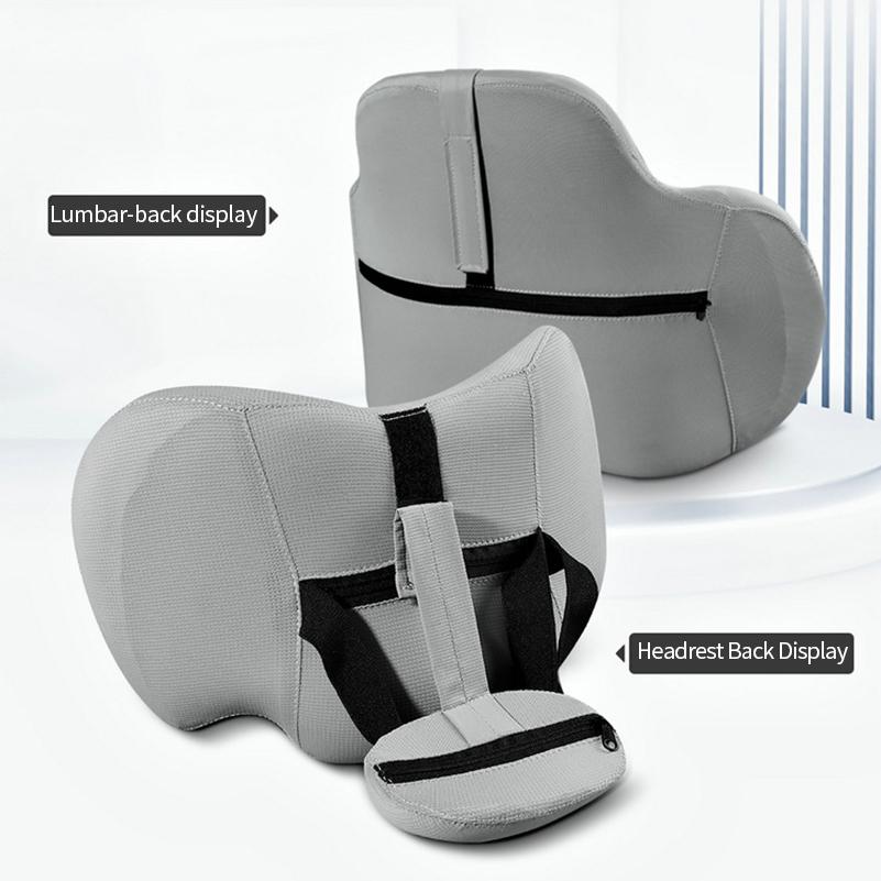 Car Headrest Neck Pillow Washable Waist Pillow for Car Seat Back Cushion Memory Foam Auto Lumbar Universal Automobiles