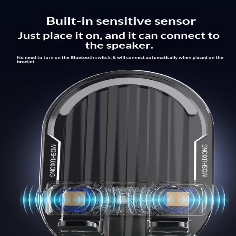Induction Bluetooth Speaker With Phone Stand 6 In 1 Phone Holder 360° Stand Base 3000Mah Power Bank