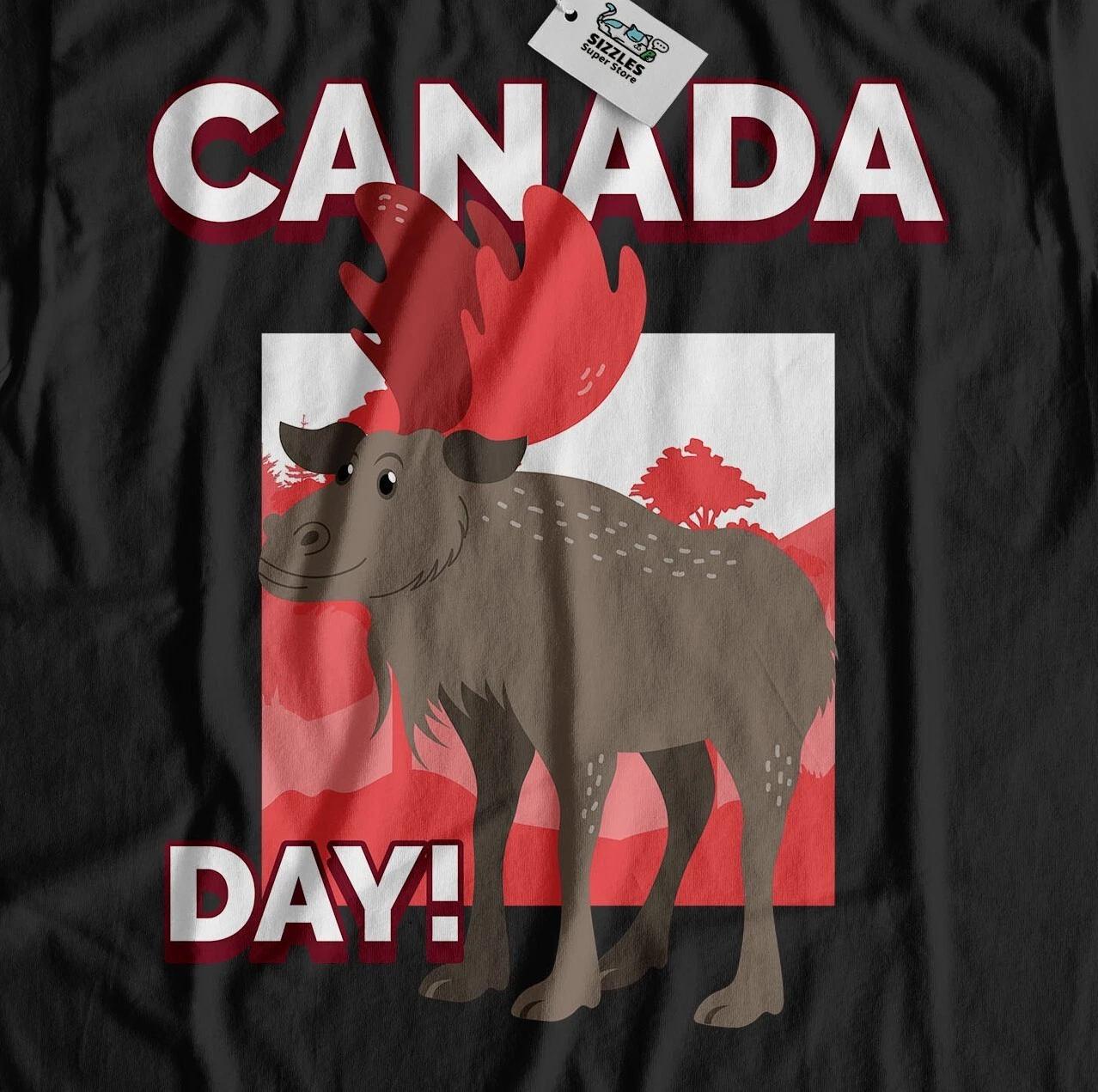 Cool Canadian Moose T-Shirt Toronto & Ottawa Canada Flag Gifts L