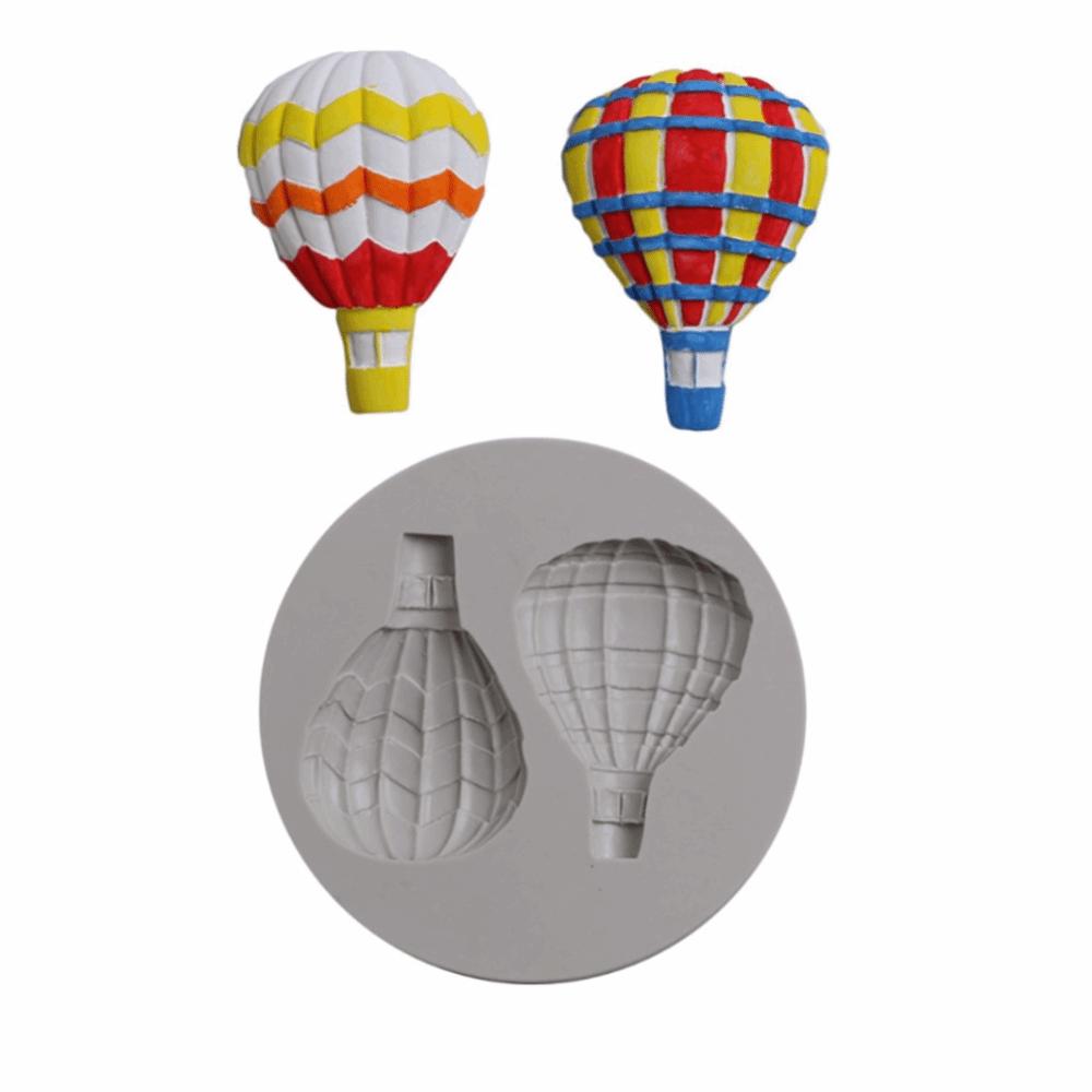 3PCS Silicone Hot Air Balloon Mold Multi-Cavity Chocolate Candy Mold Resin Fondant Polymer Clay