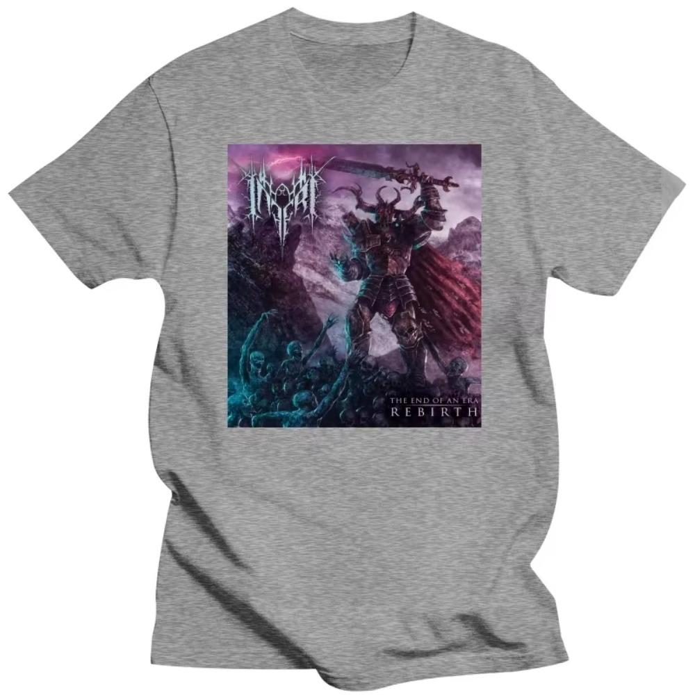 Harajuku Fashion Inferi American Melodic Death Metal Band Crewneck Cotton T Shirt Mens Fashion Long Sleeve Streetwear Tee Tops