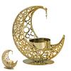 Moon Shaped Metal Incense Burner Decoration Golden Living Room Desktop Aromatherapy Stove Middle Eastern Ornament Decoration