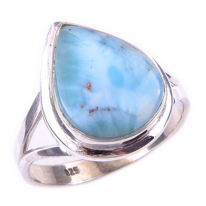 Natural Republic Larimar Gemstone 925 Solid Sterling Silver Gift Ring S.9 g0N69
