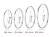Real 925 Sterling Silve Fashion Inside Diameter 30 40 50 60mm Hoop Earrings For Women Men Personality Jewelry DG0132