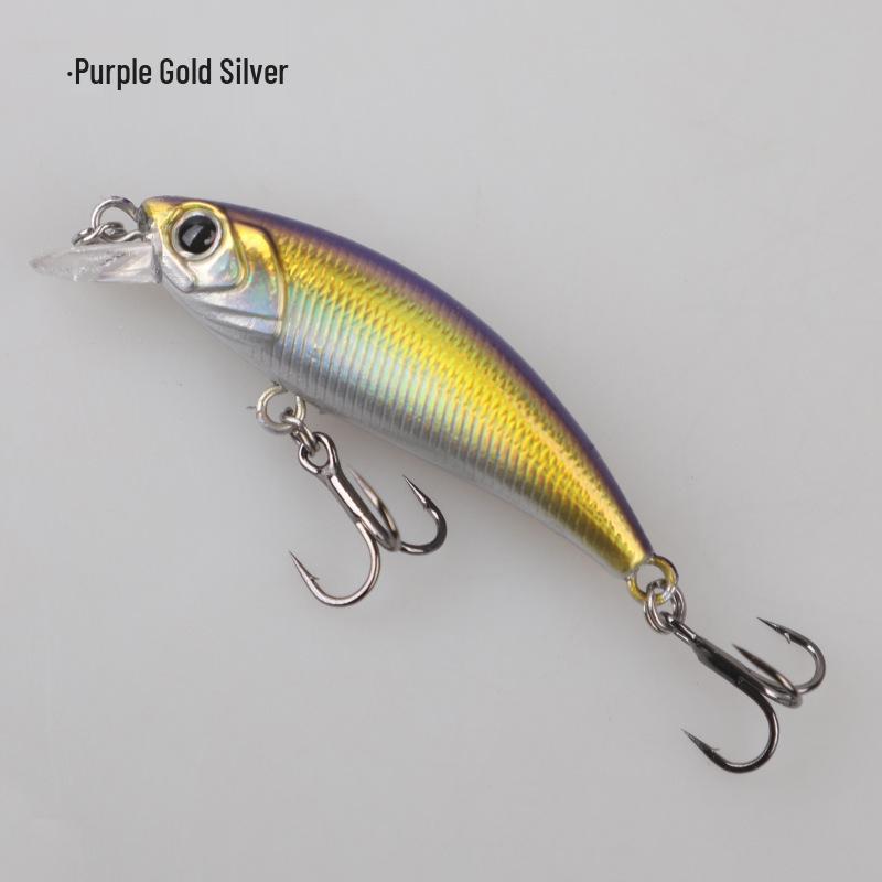 60mm 5g Vibrating Sinking Minnow Lure with Treble Hook for Bass and Asp Fishing