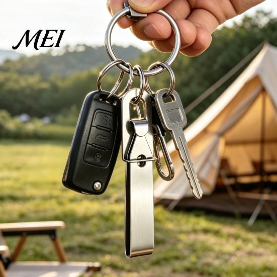 Mini Precision Tweezers 1/2/3Pcs Keychain Tweezers, Stainless Steel EDC with Outdoor Keyring Clip, for Camping Fishing Home Daily Use Professional