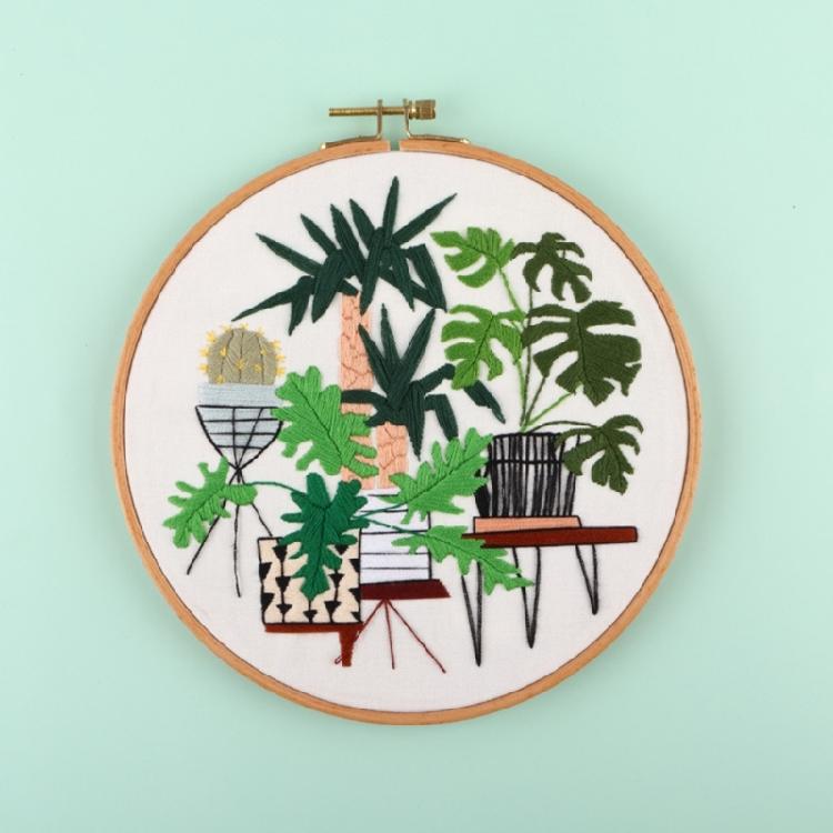 3Sets Beginner Embroidery Set Flower Embroidery Set for Adult with Instruction Pattern Hoop Thread Scissors and Needle