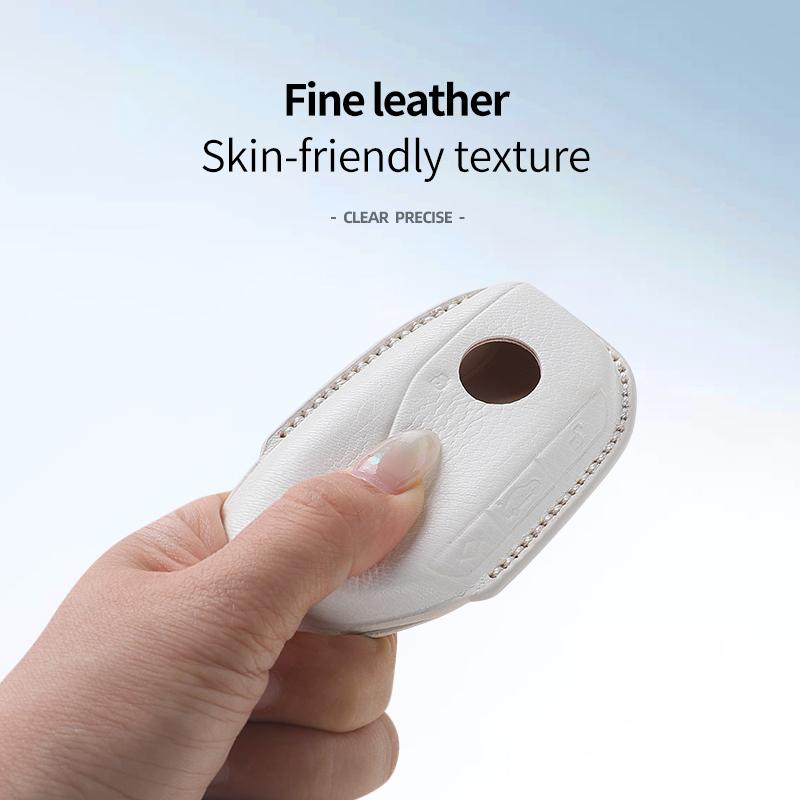 High End Leather for Bmw 5 7 Series 740i 760i X1 X5 X6 X7 XM IX IX3 I5 I7 2023 2024 Remote Smart Car Key Case Cover Fob Keychain