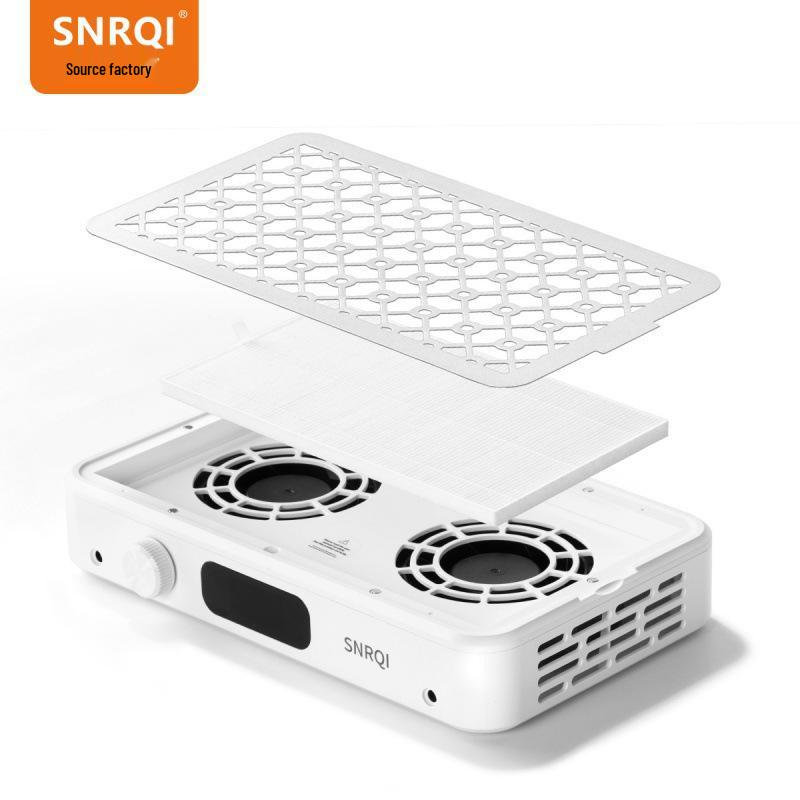 SNRQI Dual-Turbo Brushless Nail Dust Collector with High Suction and Large Area Coverage