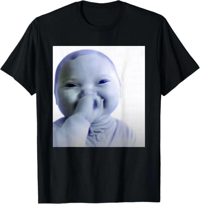 Unisex Adult Funny Graphic AI Baby Meme Fny Laughing Baby Brainrot ... XXXXL