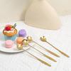 4 Pcs Flower Spoon Coffee Teaspoon 7'' Creative Flower Coffee Spoon Drink Stirring Spoon Stir Bar Spoon Long Handle Spoon Retro Dessert Demitasse