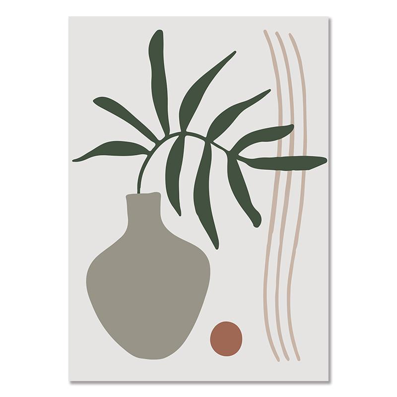 Matisse Abstract Flowers Green Leaf Vase Wall Art Canvas Painting Nordic Posters and Prints Wall Pictures for Living Room Decor
