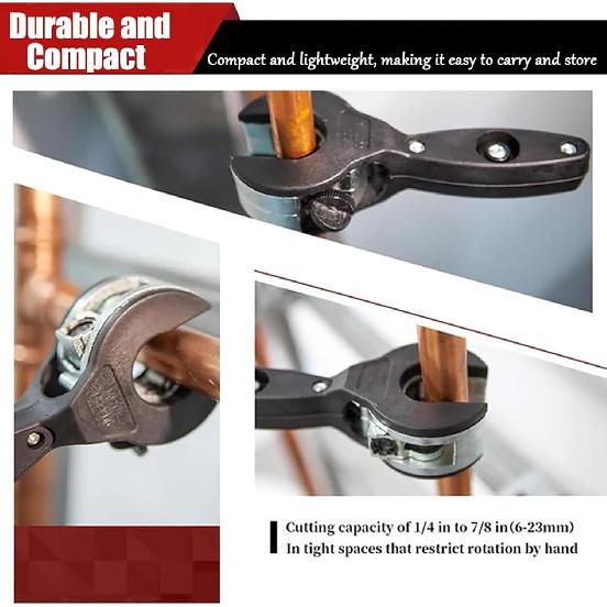 Ratcheting Tubing Cutter, Copper Pipe Cutter, 2 in 1 Tube Cutter, 2 in 1 Close Quarters Tube Compact Cutter, Ratcheting Pvc Cutter, Tubing Cutter