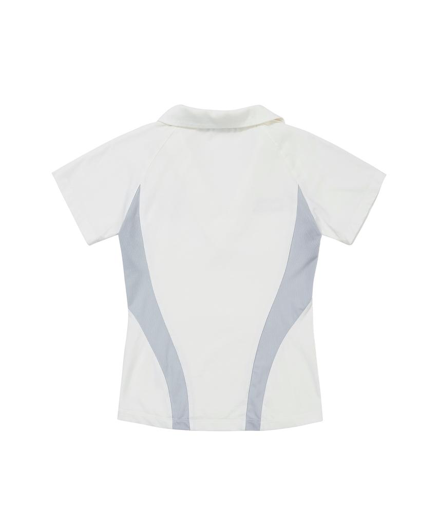 WELLBEING EXPRESS Cotton Football Half Sleeve White