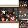 Pegatinas Estáticas Navideñas Con Diseño de Papá Noel Renos Muñeco de Nieve Para Puertas Y Ventanas
