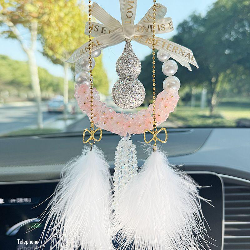 Crystal Gourd Car Safety Pendant for Rearview Mirror - Goddess Vibe Interior Decoration