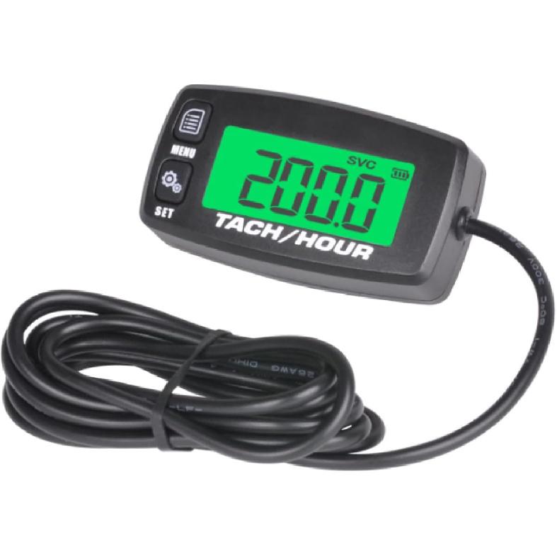 Runleader Digital Maintenance Tach/Hour Meter,Battery Replacement For Small Gas Engine,Used On Riding Lawn Tractor Generator Compressor Chaaws 1