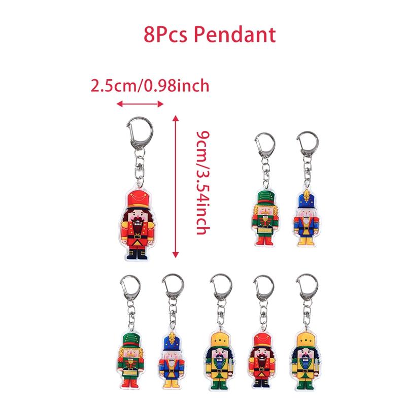 Christmas Keychain Pendant Xmas Tree Elk Snowman Keyring Merry Christmas Decor For Home 2025 Navidad Noel Happy New Year Gift