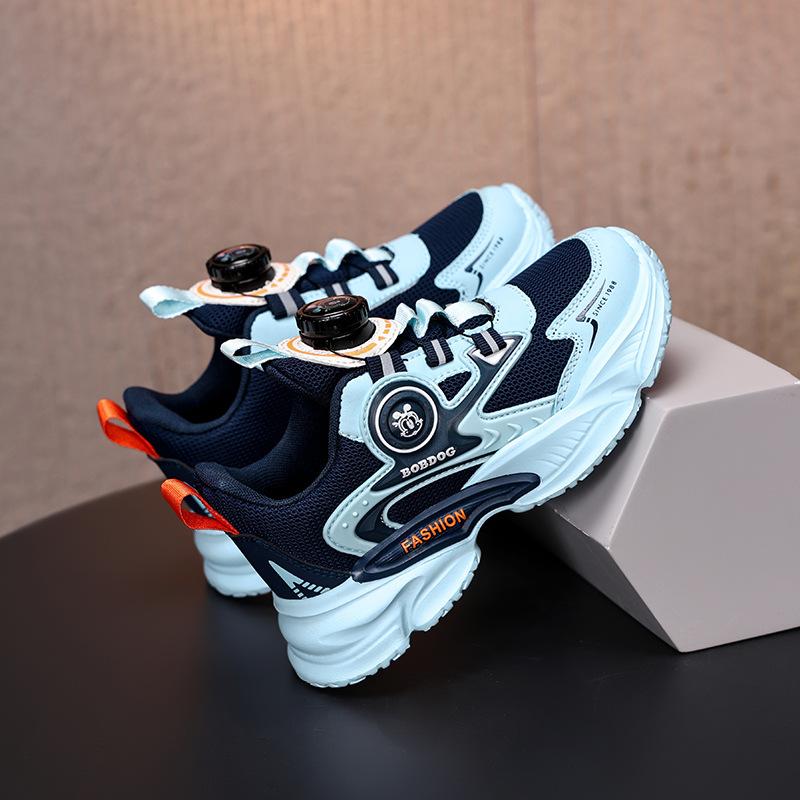Boys Shoes 2025 Spring and Autumn New Mesh Breathable Children's Sports Shoes Medium and Large Children's Non-slip Running Shoes Tide