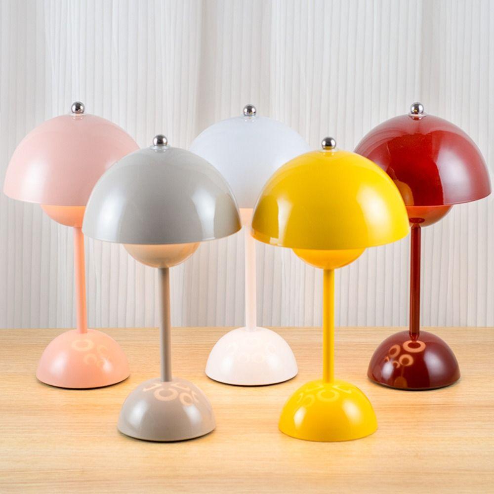 Touch Control LED Table Lamp Tricolored Light Decorative Lamp Dimmable Flower Bud Lamp  Living Room