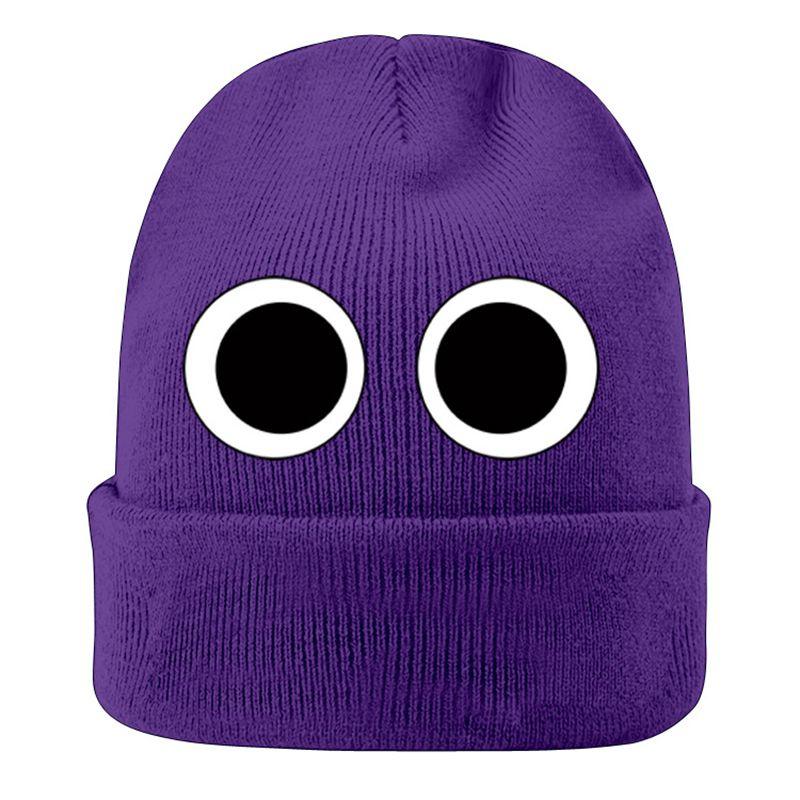 

Друзья Роблокс Радужная Вязаная Шапка с Принтом Эластичная Шапка Теплая Детская Взрослая Рождественский Подарок фиолетовый