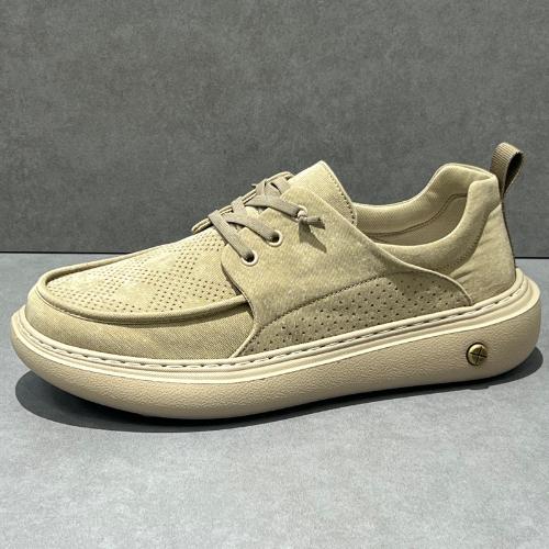 

Модная мужская обувь из ледяного шелка, дышащая, слипоны, легкие повседневные кроссовки для весны и лета, нескользящие, мягкие и удобные 44 абрикосовый