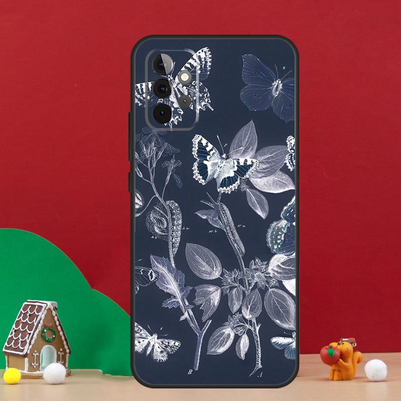 Butterfly Flower Case For Samsung Galaxy A17 A06 A16 A56 A36 A54 A34 A14 A52 A32 A13 A23 A33 A53 A15 A35 A55