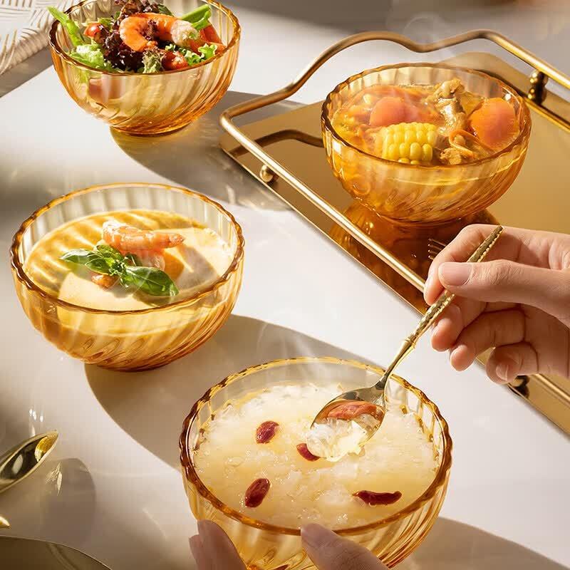 DESLON Amber Series 4.5-inch Bowl Set (4-piece)