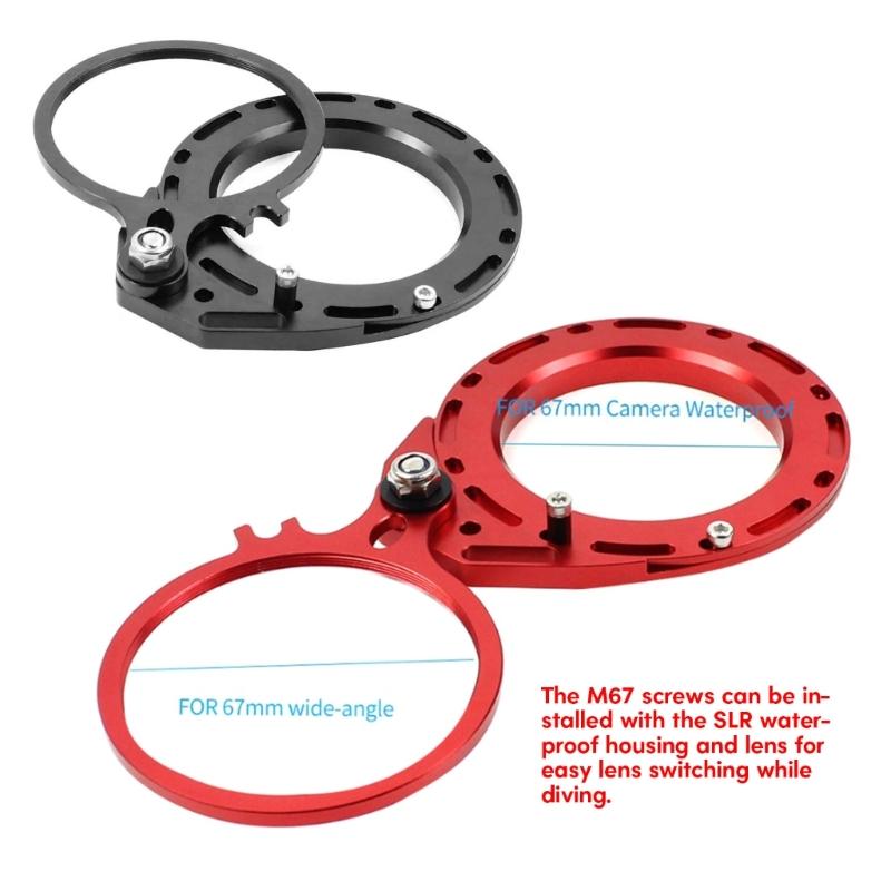 M67 Thread 67mm Swing Macro Lens Flip Adapter Mount Clamp Diving Filter for DSLR Underwater Waterproof Housings Case