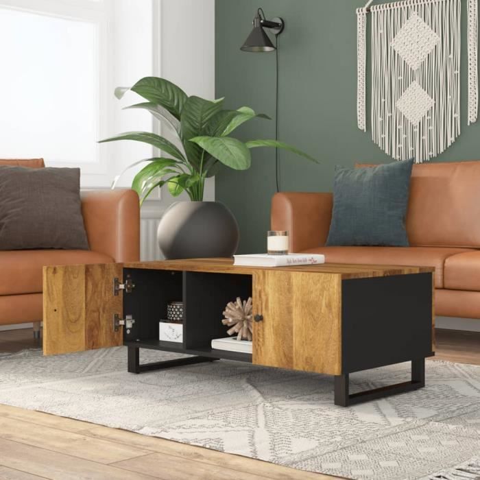 VidaXL Table basse 100x54x40cm bois de manguier solide et d'ingénierie 351953