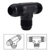 AN4 AN6 AN8 AN10 AN12 Male to 2x AN Male 3-Way Tee T-Piece Fitting Adapter Black
