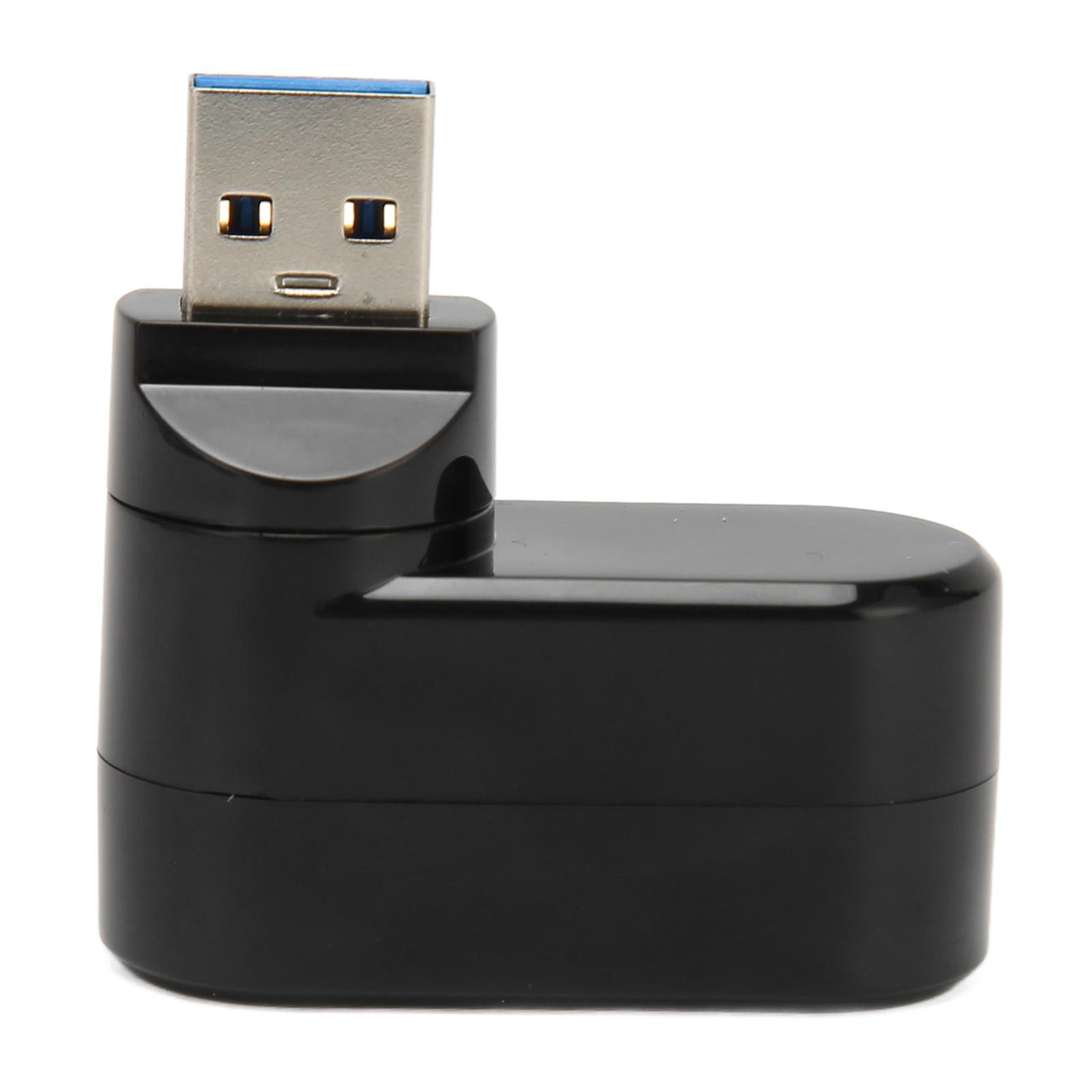 

90 Degree Rotatable USB Hub 3 Port Plug and Play Supports Hot Swap 180 Degree Rotatable USB Hub for Desktop PC