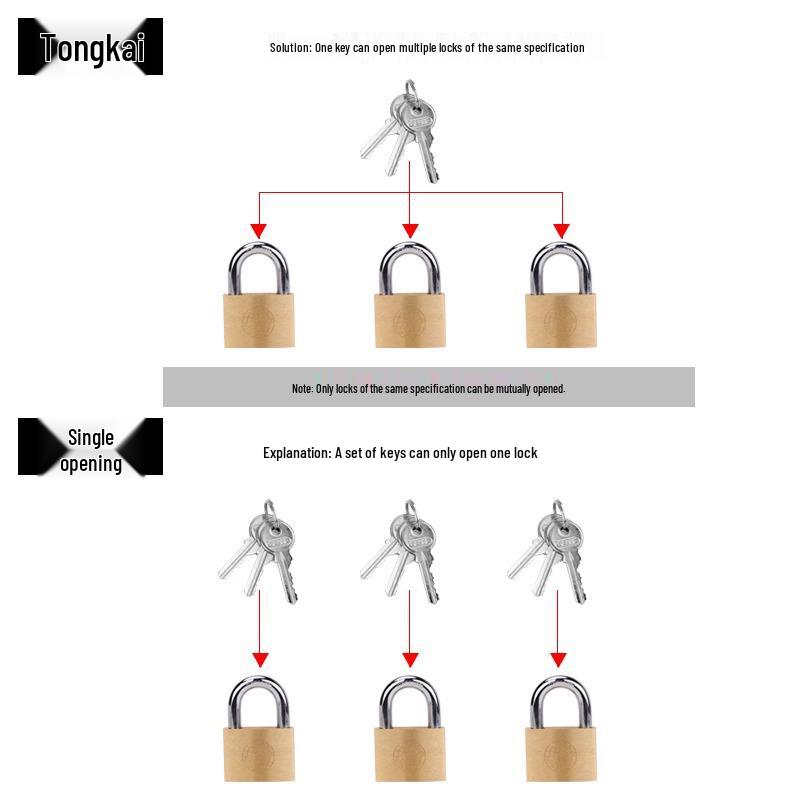 Earth Brand Heavy-Duty Thick Copper Padlock for Door, Window, Car, Boat, Power Box, Cabinet, Outdoor.