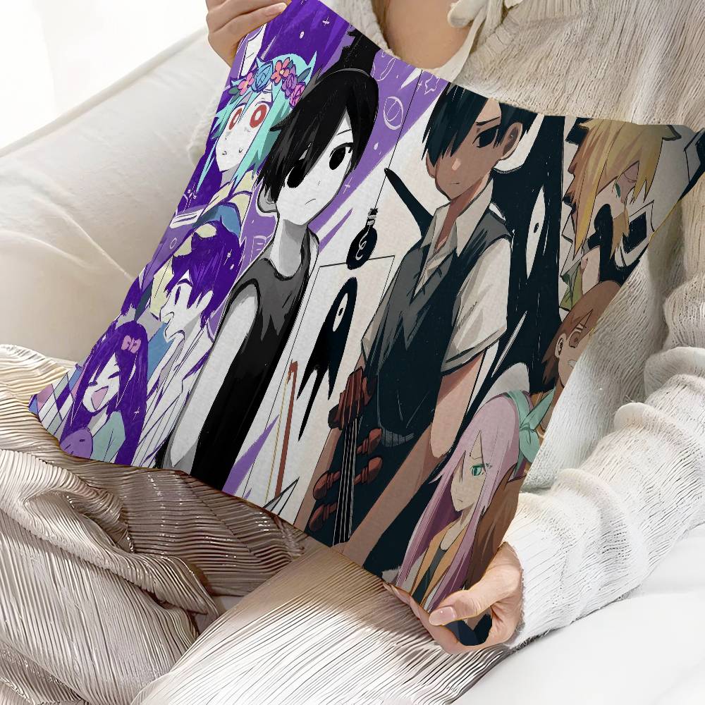 Cute Cartoon Omori Game Pillow Cushion Cover Pillowcase Living Room Sofa Home Decor