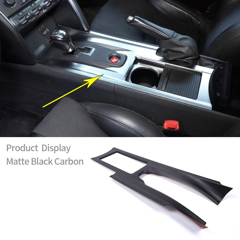 For Nissan GTR R35 2008-2016 Central Control Gear Panel Trim Sticker Protective Frame Cover Real Carbon Fiber Car Accessories