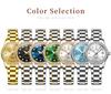 OLEVS 7003 Mechanische Damen-Kleideruhr Luxus Diamant Zifferblatt Kalender Wasserdicht Leuchtend Damen Armband Armbanduhr Elegant