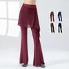 Pantaloni Dans Modern Femei Lungi Cu Margine Ușor Évasée Pantaloni Latini Fustă Plasă Wrap Costum Practică Clasică Îmbrăcăminte Line Dance Scenă Femei
